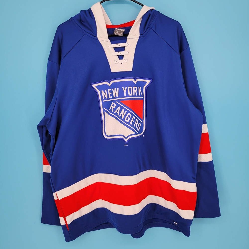 Fanatics NHL New York Rangers Authentic Pro Rink Hoodie Mens XL Pullover hockey